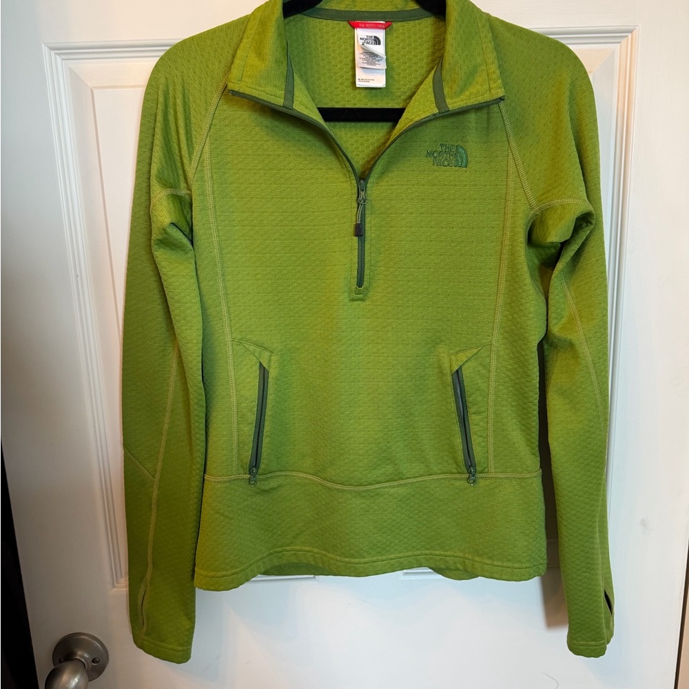The North Face Women's Lime Green Half-Zip Pullover